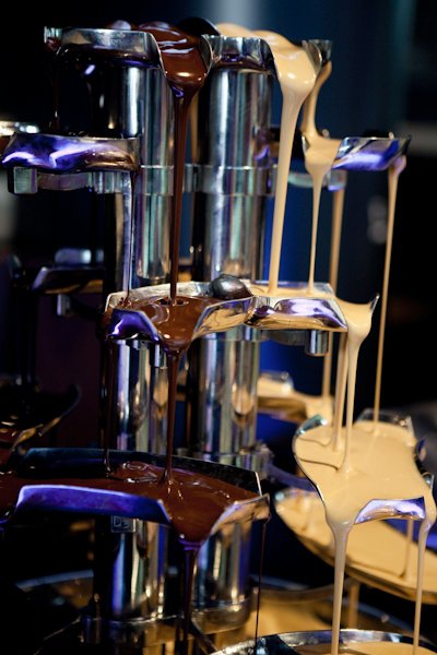 Peanut butter and chocolate fountain
